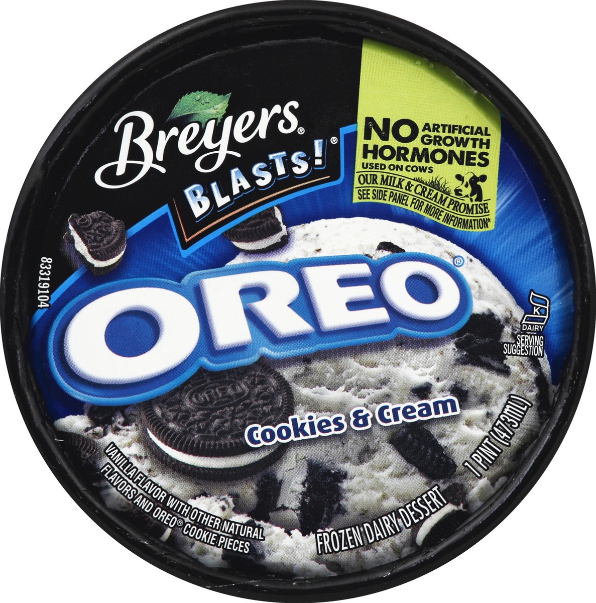 slide 2 of 7, Breyers Ice Cream Cookies & Cream 1 PT, 16 oz