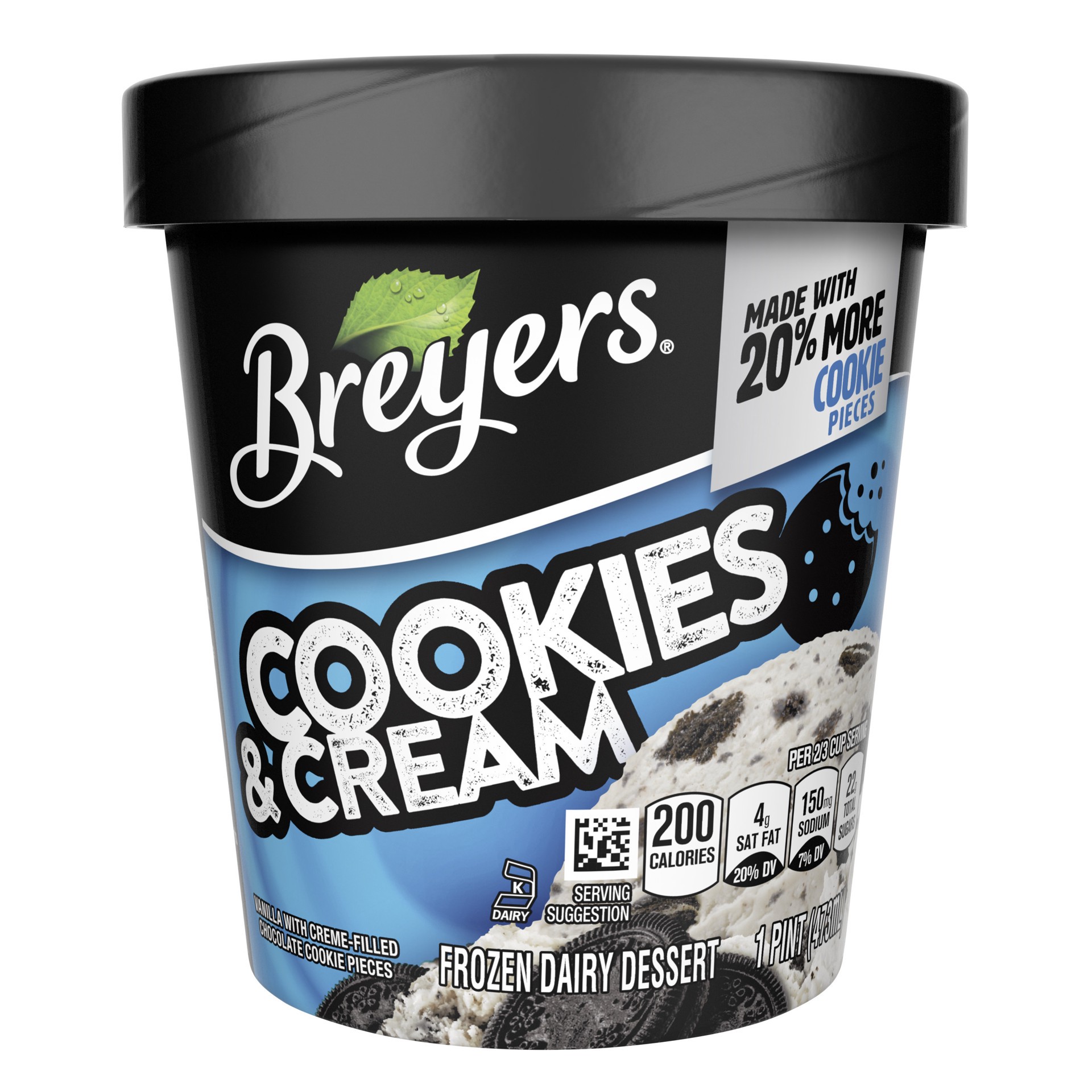 slide 1 of 7, Breyers Ice Cream Cookies & Cream 1 PT, 16 oz