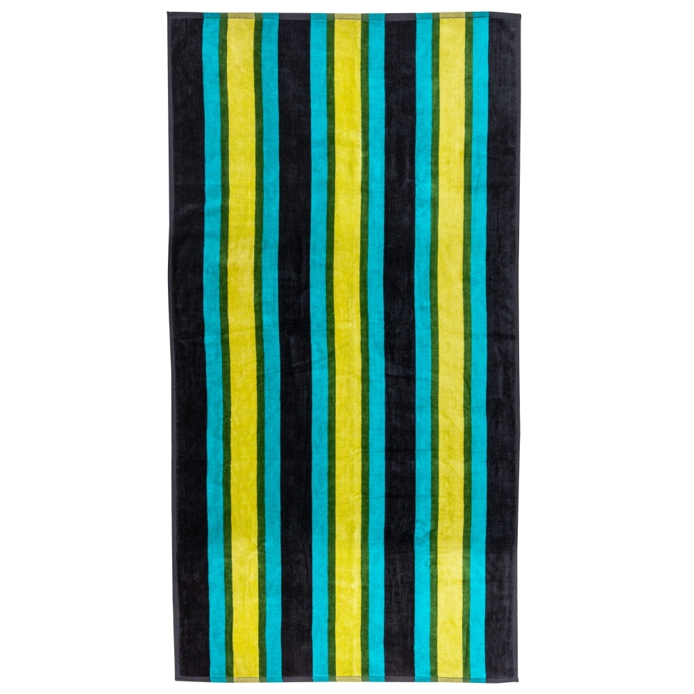 slide 1 of 1, HD Designs Outdoors Wild Stripe Beach Towel - Jet Black, 1 ct