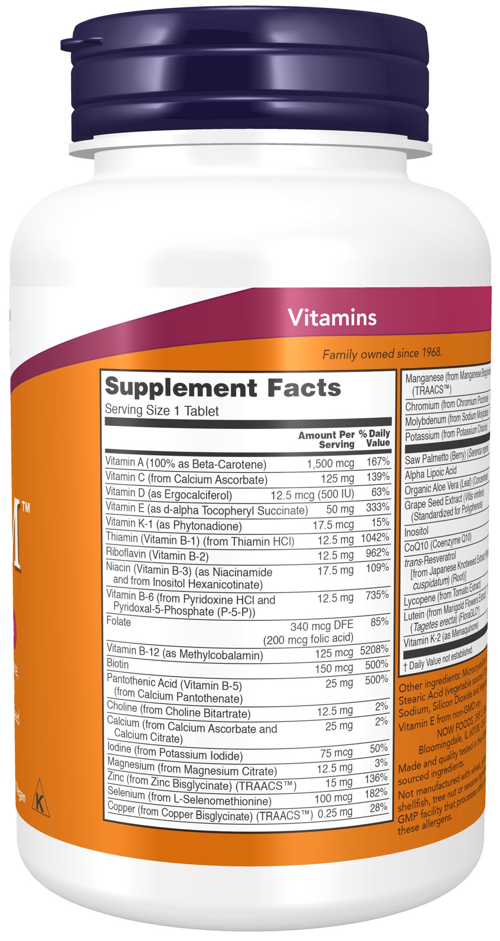 slide 4 of 4, NOW ADAM™ Men's Multiple Vitamin - 60 Tablets, 60 ct