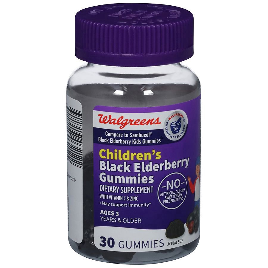 slide 2 of 5, Walgreens Children's Elderberry Gummies, 30 ct