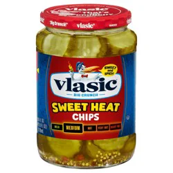 Vlasic Sweet Heat Medium Spice Pickle Chips, 24 fl. oz.