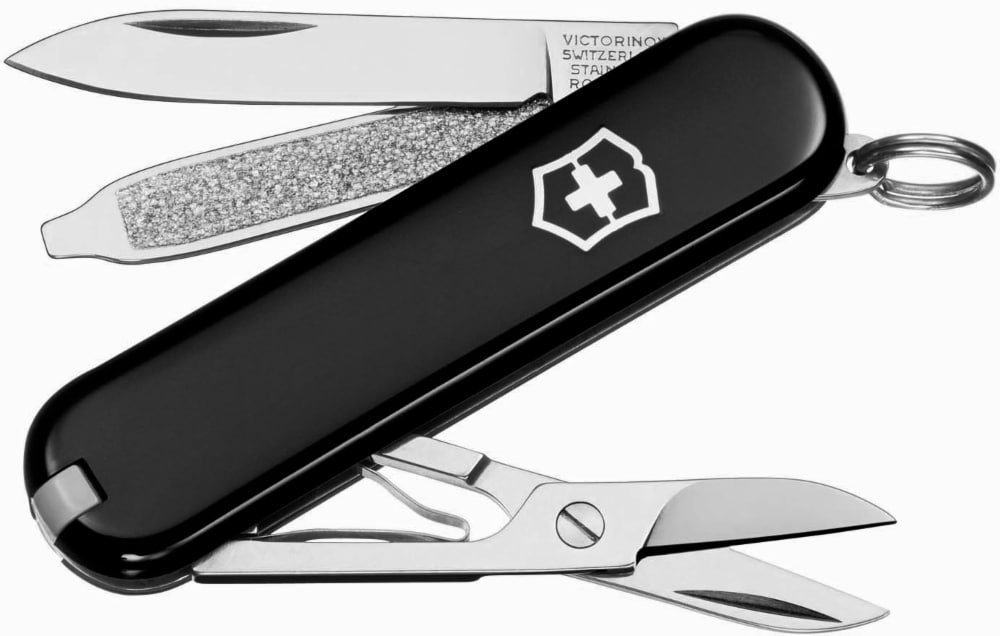 slide 1 of 1, Victorinox Swiss Army Classic 7-Function Pocket Knife - Black, 2.3 in