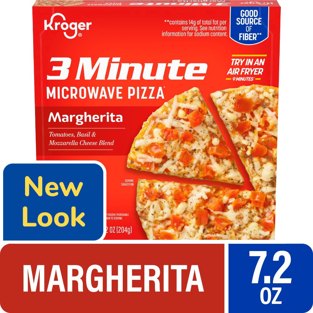 slide 1 of 4, Kroger® 3 Minute Margherita Microwave Pizza, 7.2 oz