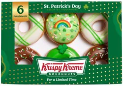 Krispy Kreme St.Patrick's Day Sprinkle Chocolate Iced Doughnuts