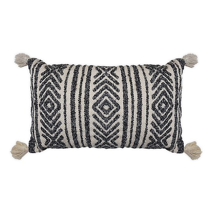 slide 1 of 1, Global Caravan Farah Diamond Oblong Throw Pillow - Grey/Ivory, 1 ct