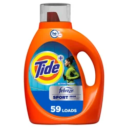Tide Ultra Sport Liquid Laundry Detergent, 73 fl oz, 52 Loads, Laundry Detergent Liquid with Advanced Sweat plus Stain Fighters