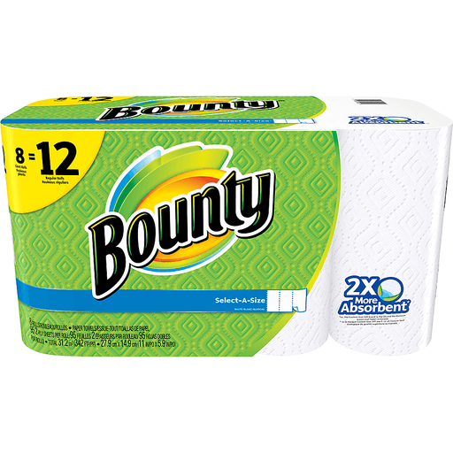 slide 3 of 15, Bounty Select-A-Size White Paper Towels Giant Rolls, 8 ct