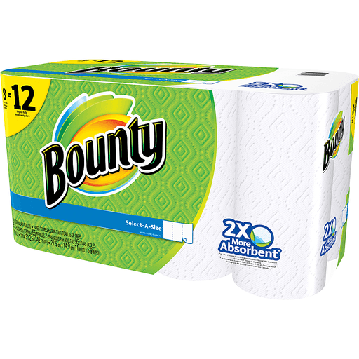 slide 15 of 15, Bounty Select-A-Size White Paper Towels Giant Rolls, 8 ct