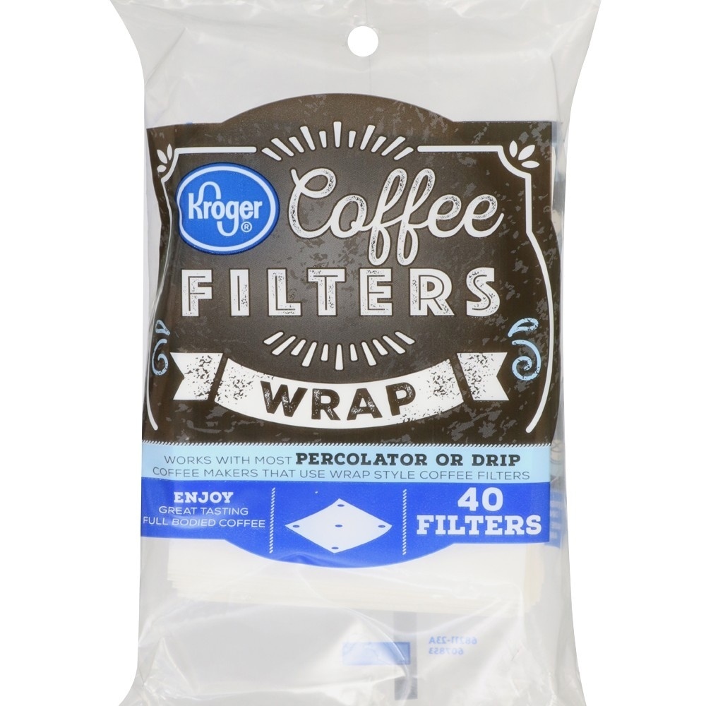 slide 1 of 1, Kroger Wrap Around Coffee Filters, 40 ct