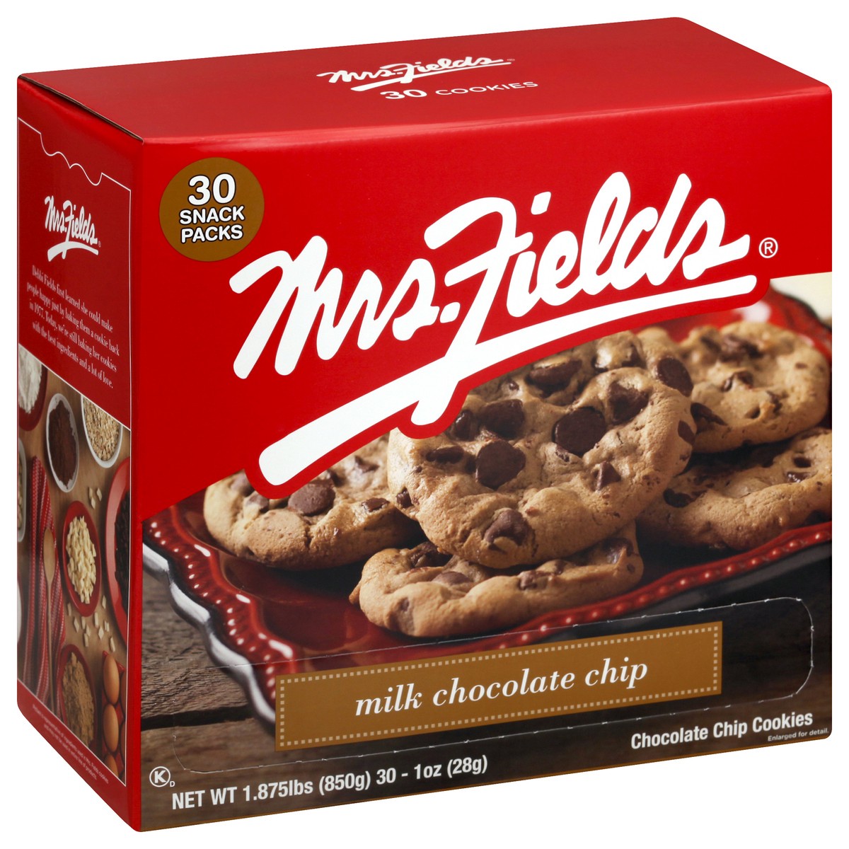 slide 8 of 13, MRS FIELDS Milk Chocolate Chip Cookies 30 ea, 30 ct