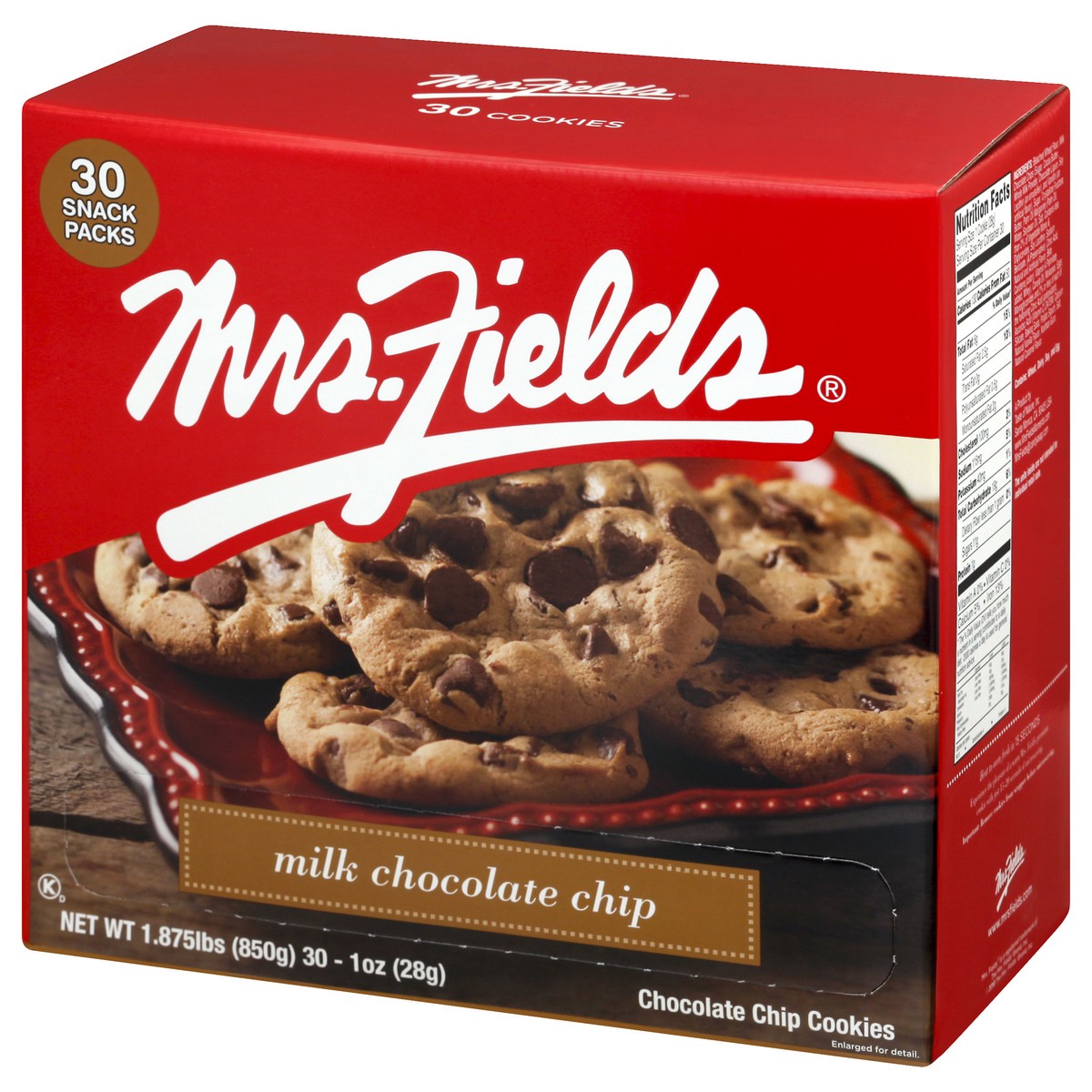 slide 7 of 13, MRS FIELDS Milk Chocolate Chip Cookies 30 ea, 30 ct