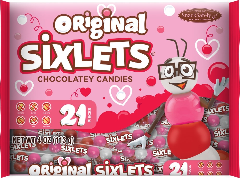 slide 1 of 1, Sweetworks Sixlets Valentine's Day Bag, 4 oz