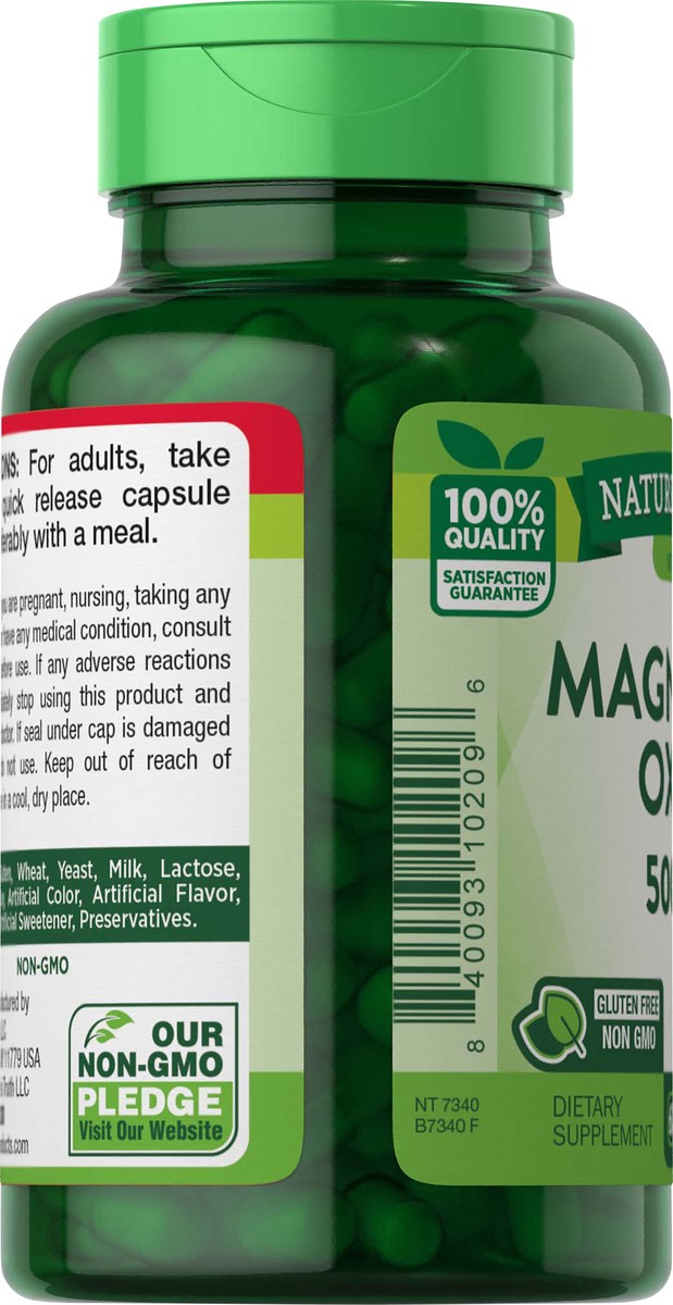 slide 4 of 5, Nature's Truth Magnesium Oxide 500 mg, 90 ct