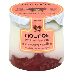 Nouns Strawberry Vanilla Greek Low-Fat Yogurt