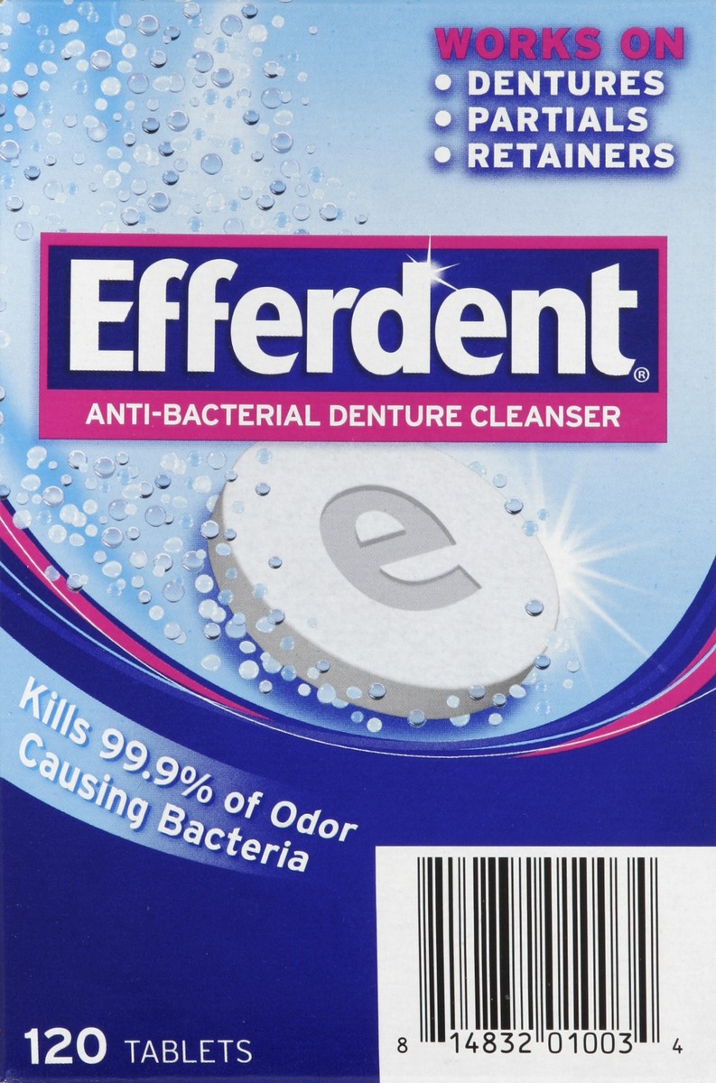 slide 2 of 7, Efferdent Denture Cleanser 120 ea, 120 ct