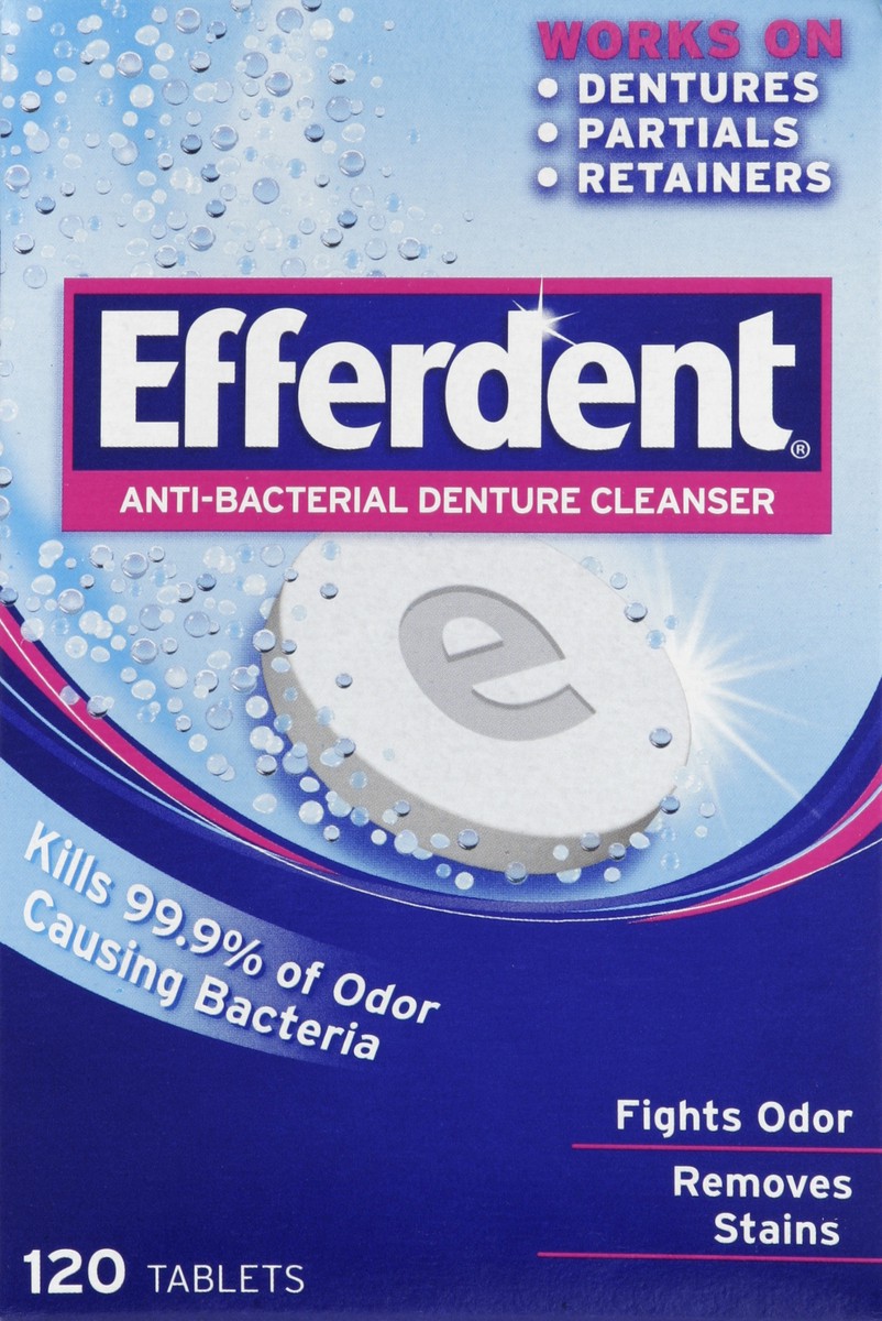 slide 7 of 7, Efferdent Denture Cleanser 120 ea, 120 ct