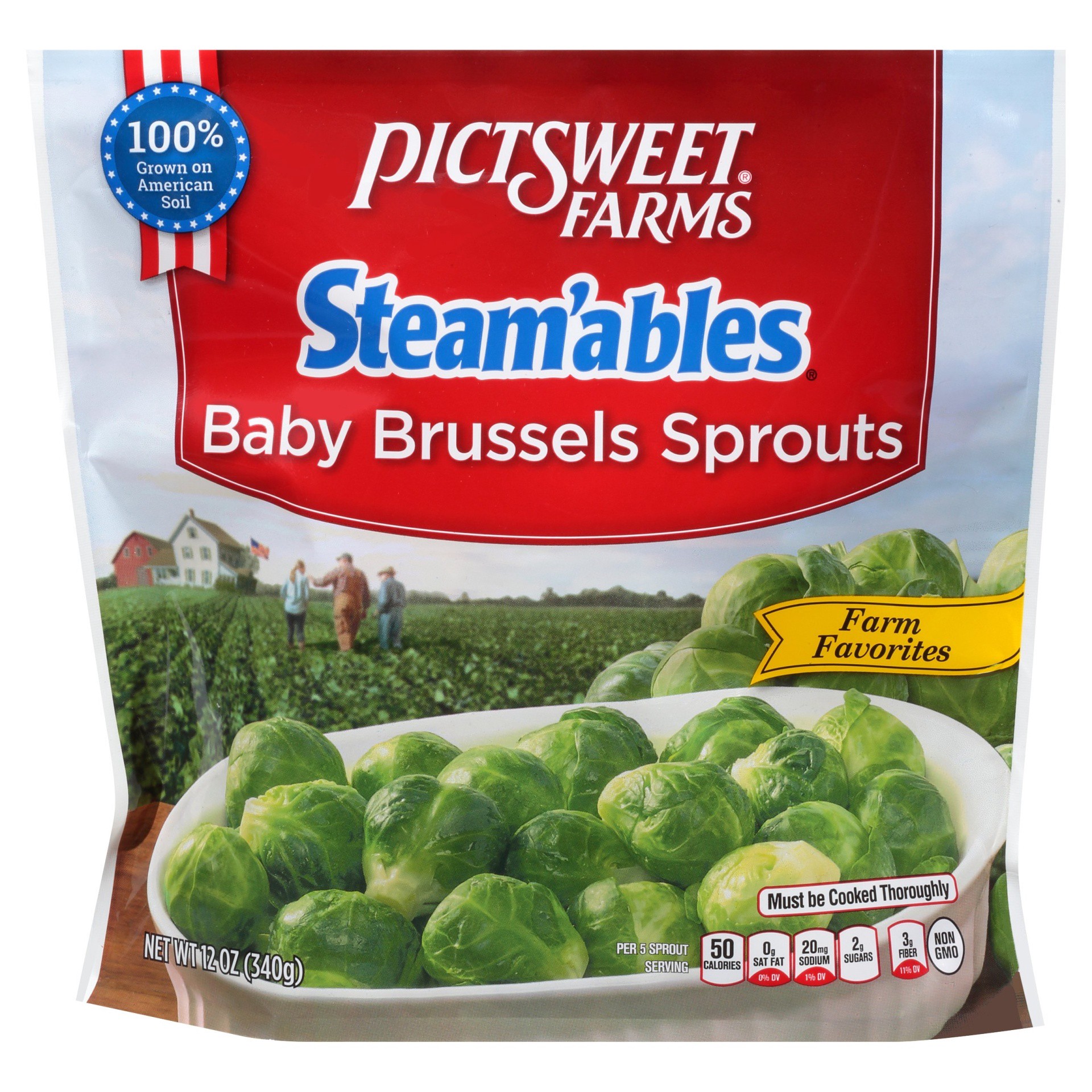 slide 1 of 6, PictSweet Brussels Sprouts, 10 oz