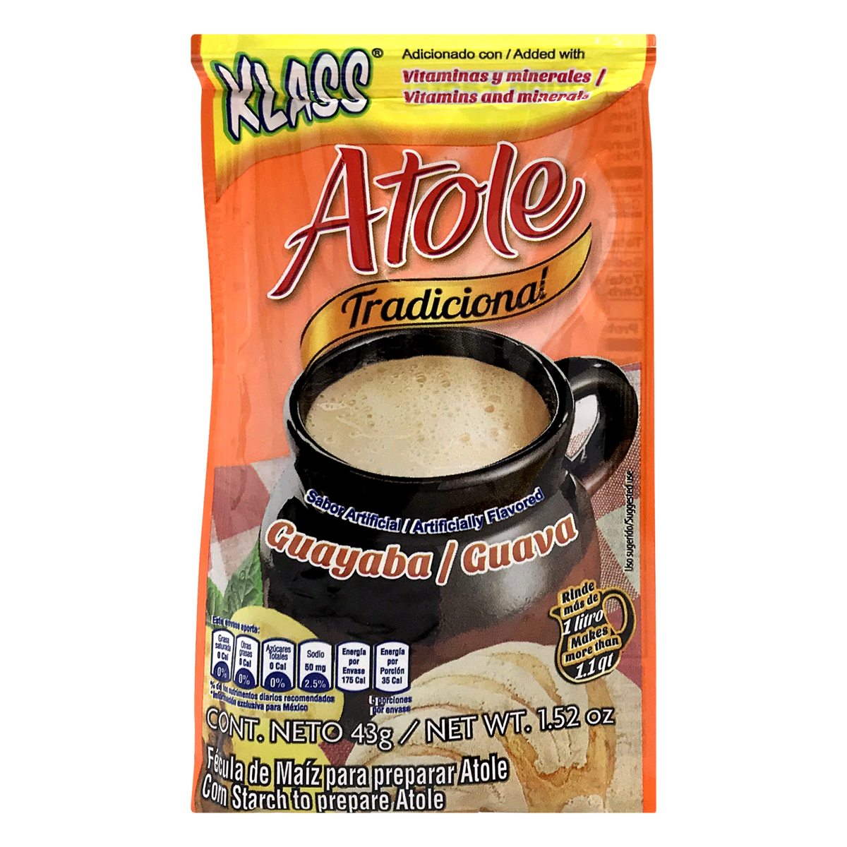 slide 1 of 1, Klass Atole Tradicional Guava Drink Mix - 1.52 oz, 1.52 oz