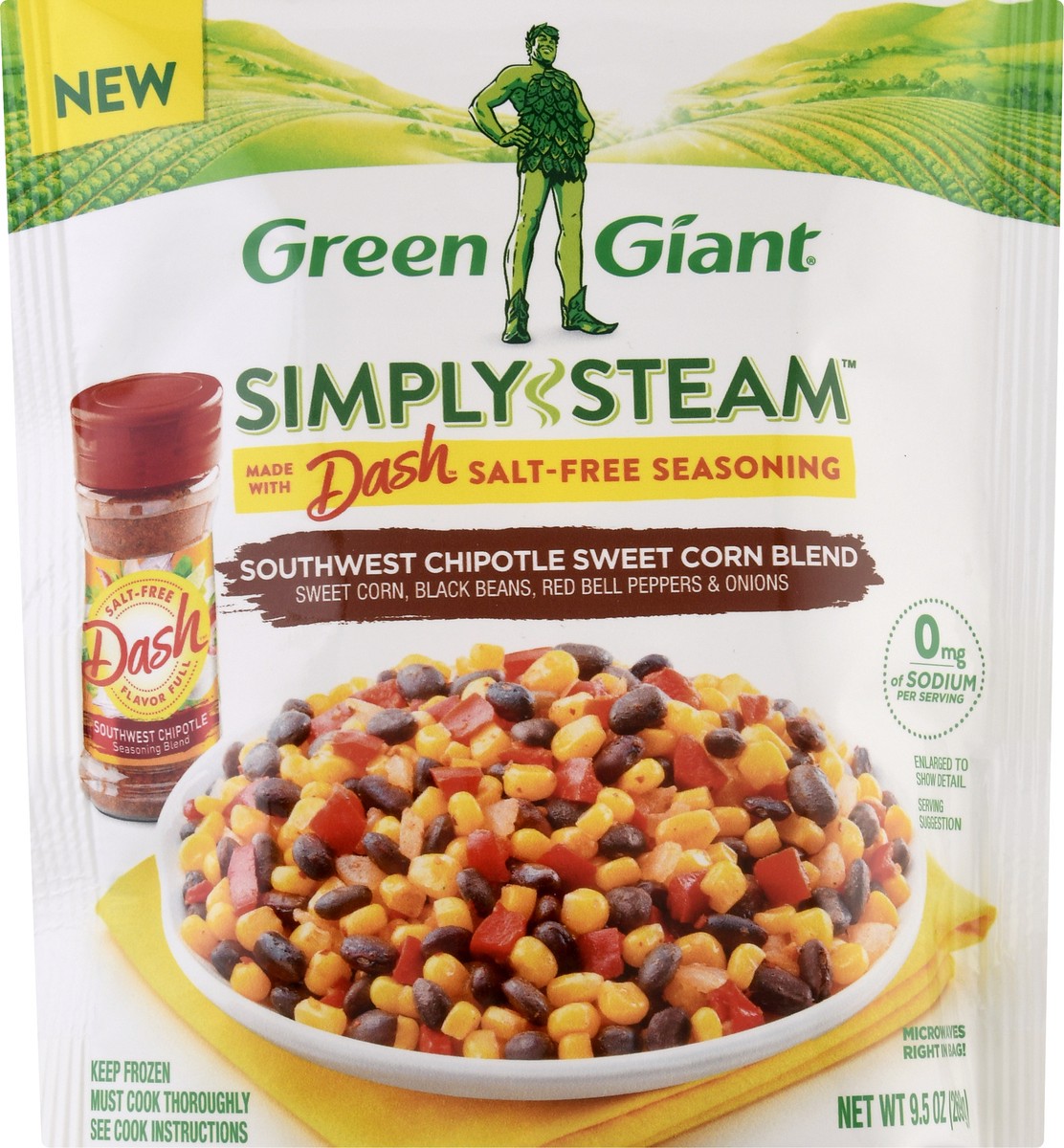 slide 1 of 13, Green Giant Simply Steam Southwest Chipotle Sweet Corn Blend 9.5 oz, 9.5 oz