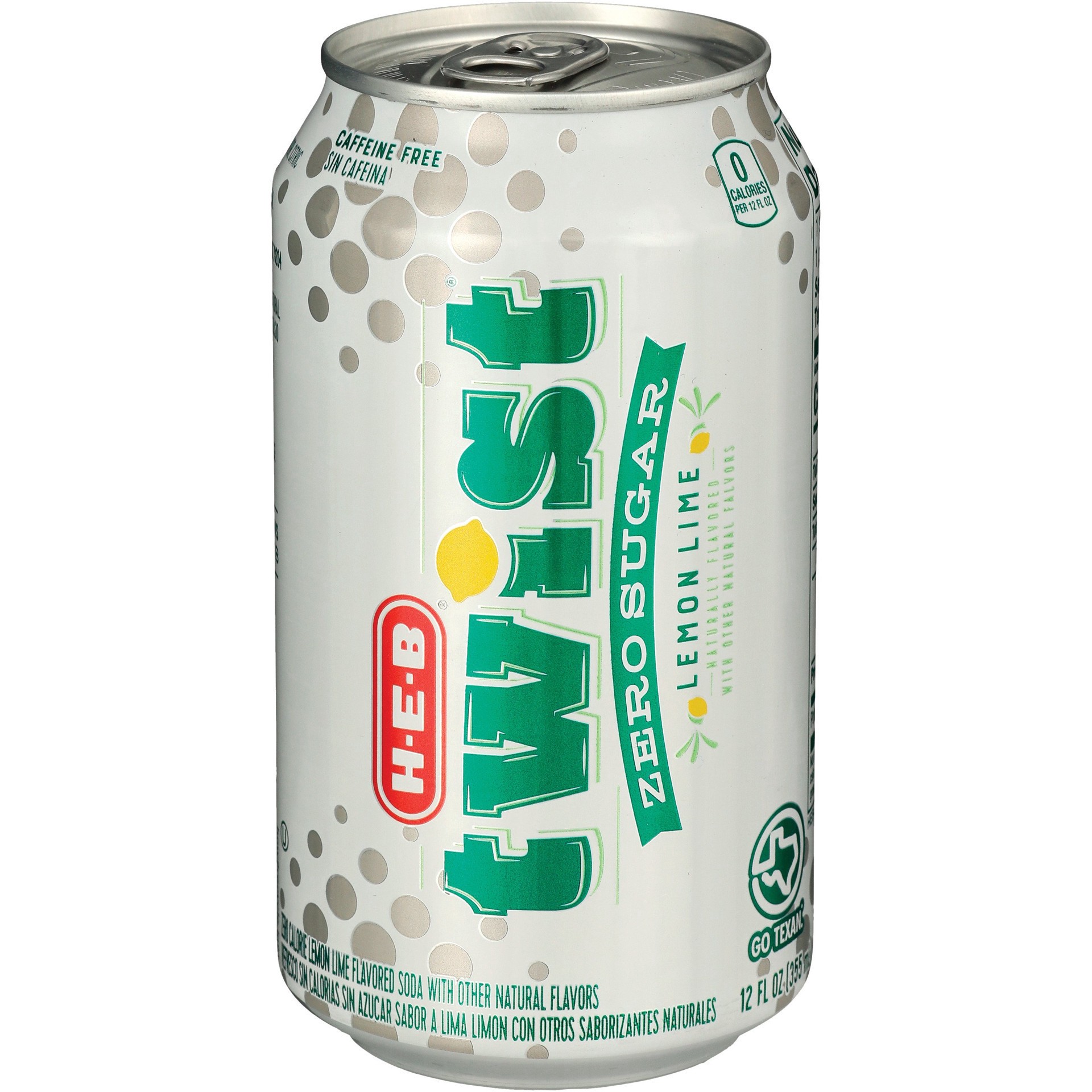 slide 1 of 1, H-E-B Diet Twist Soda, 12 oz
