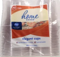 Kroger Home Sense Clear Plastic Cups