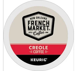 French Market CoffeeCoffee Medium-Dark Roast Creole Blend Coffee and Chicory - 12 x 0.41 oz Coffee Pods