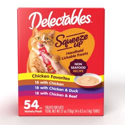 Delectables NonSeafood Squeeze Up Variety Pack, 54ct