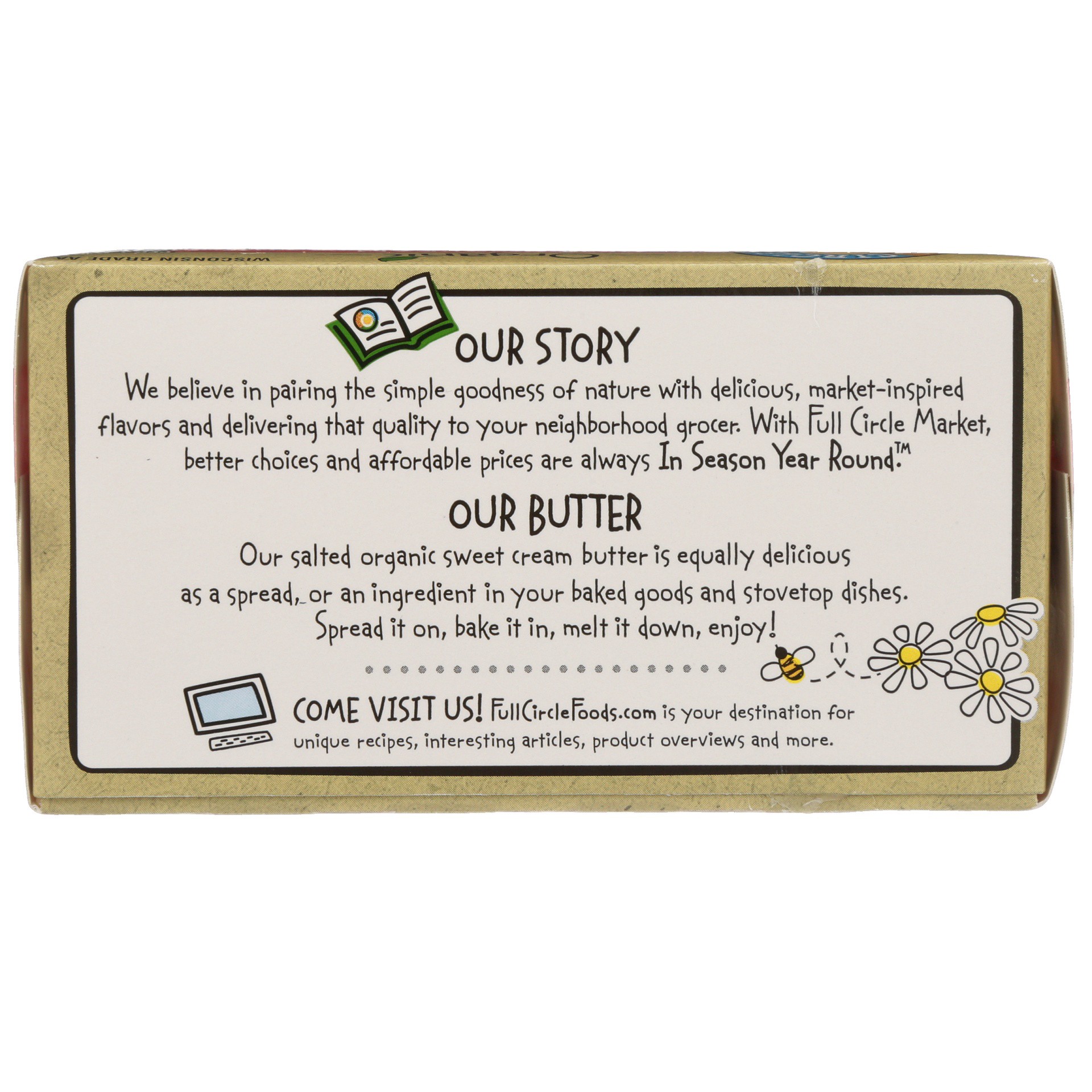 slide 5 of 6, Full Circle Market Organic Butter Sticks Salted, 16 oz