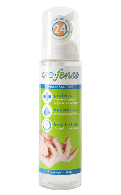 slide 1 of 1, Prefense Pre-Fense Foam Hand Sanitizer, 8 fl oz