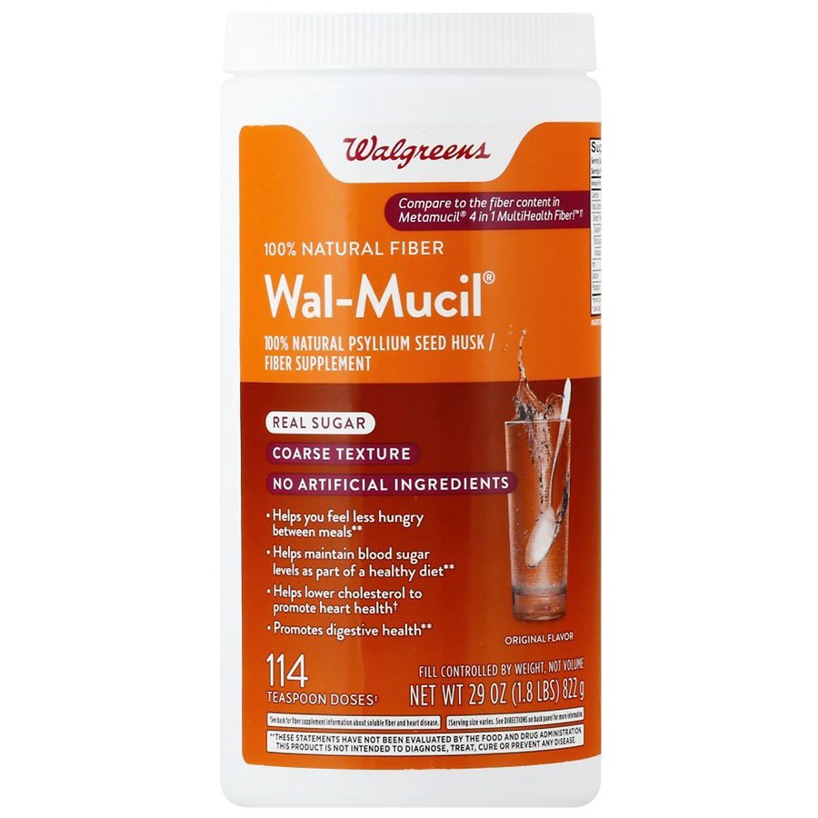 slide 1 of 4, Walgreens Wal-Mucil Fiber Supplement, 29 oz