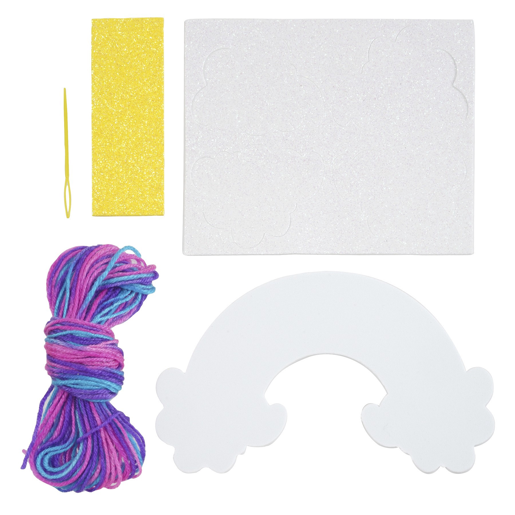 slide 3 of 3, Rainbow Yarn Wrapping Craft Kit By Creatology, 8 in x 1.2 in