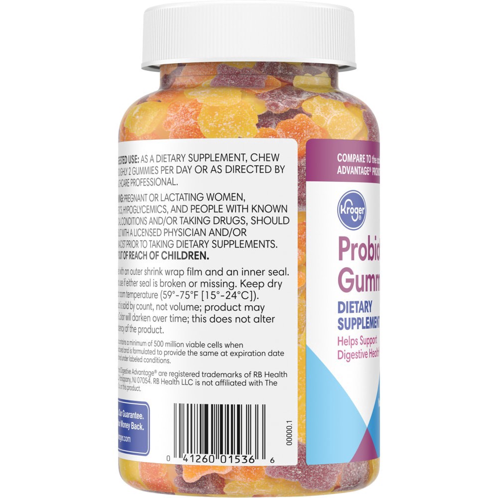 slide 4 of 4, Kroger Probiotic Gummies, 60 ct