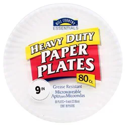 Hill Country Fare Heavy Duty Paper Plates 9 Inch