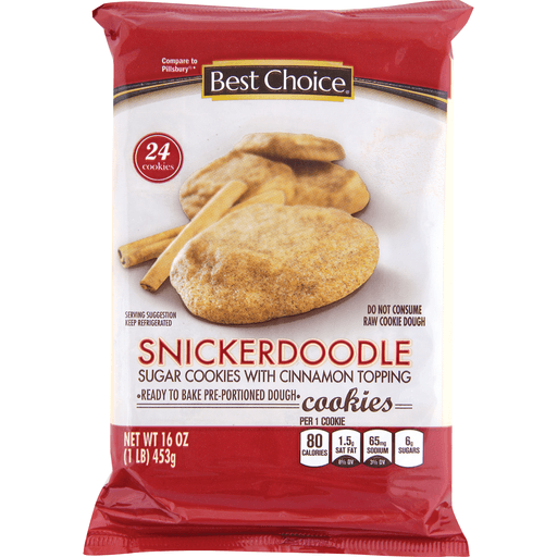 slide 1 of 1, Best Choice Ready To Bake Snickerdoodle Cookie Dough, 16 oz