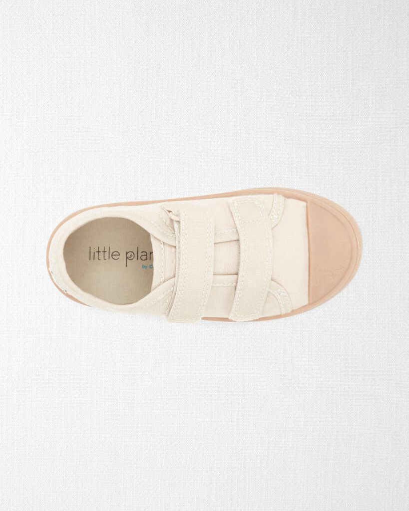 slide 3 of 7, Littleplanet Toddler Recycled Canvas Slip-On Sneaker Ivory 12, 1 ct