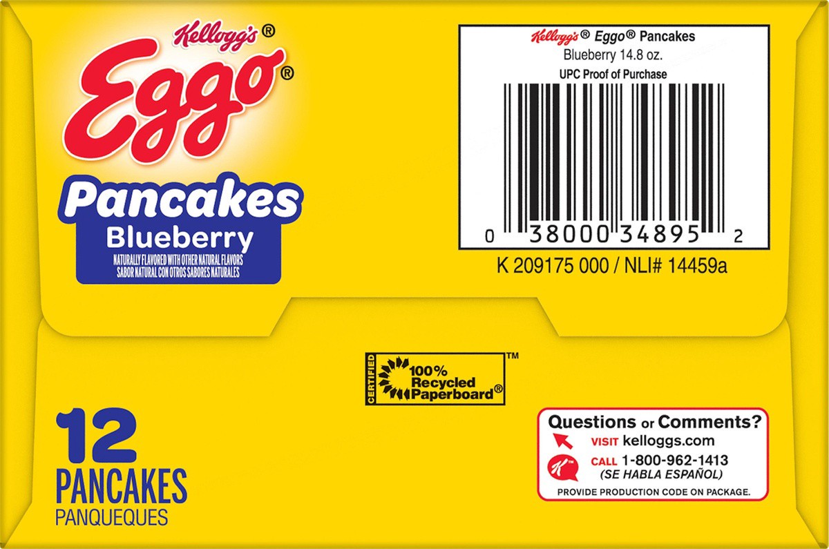 slide 6 of 8, Eggo Frozen Pancakes Blueberry, 12 ct