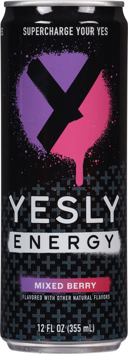 slide 6 of 14, Yesly Mixed Berry Energy Drink 12 fl oz, 12 fl oz