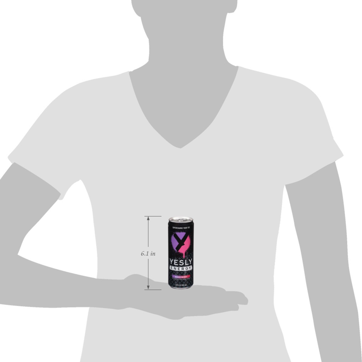 slide 3 of 14, Yesly Mixed Berry Energy Drink 12 fl oz, 12 fl oz
