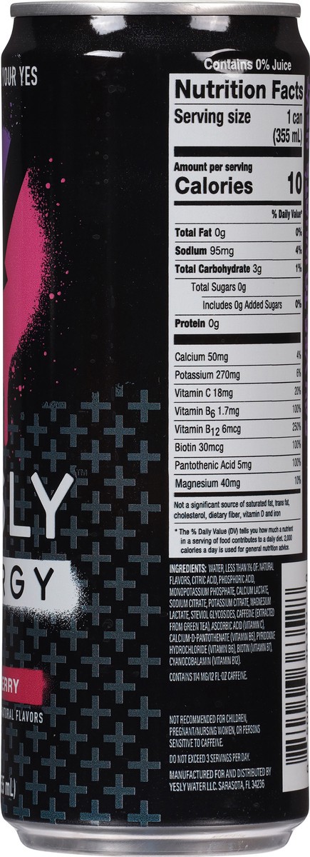 slide 12 of 14, Yesly Mixed Berry Energy Drink 12 fl oz, 12 fl oz