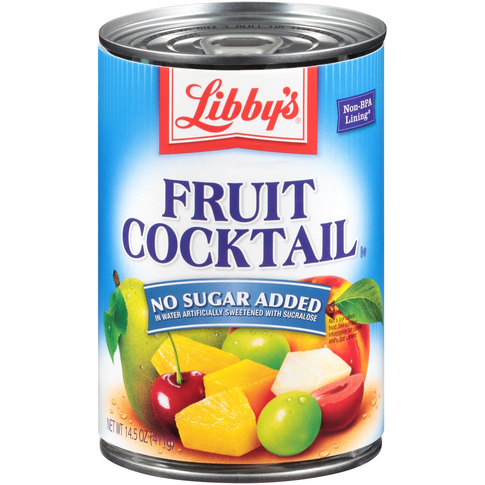 slide 1 of 6, Libby's No Sugar Added Fruit Cocktail, 14.5 oz