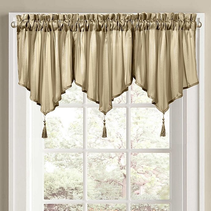 slide 1 of 2, J. Queen New York Farmington Sheer Ascot Window Valance - Antique, 1 ct