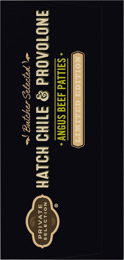 slide 6 of 6, Private Selection Hatch Chile And Provolone Angus Beef Patties, 32 oz