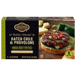 Private Selection Hatch Chile And Provolone Angus Beef Patties