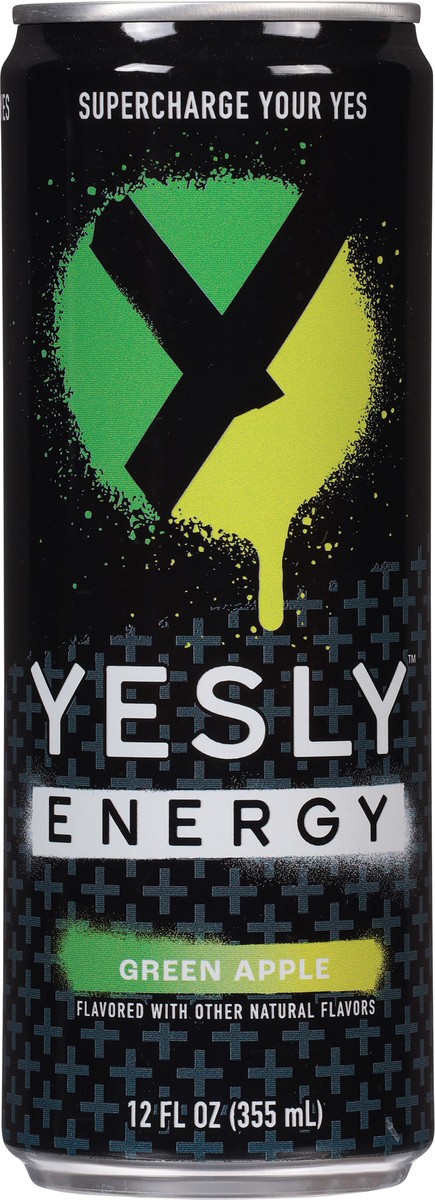 slide 3 of 15, Yesly Green Apple Energy Drink 12 fl oz, 12 fl oz