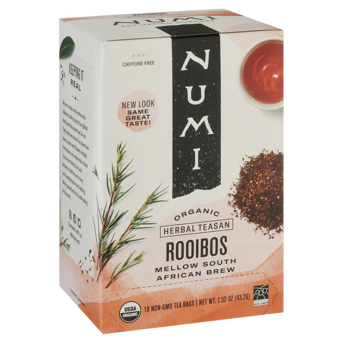 slide 2 of 10, Numi Organic Rooibos Tea, 18 ct