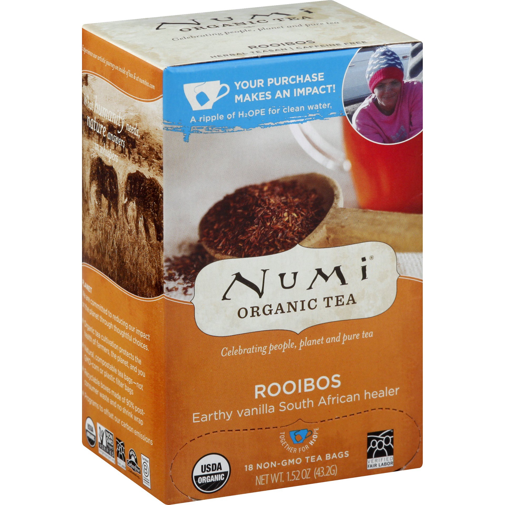 slide 1 of 10, Numi Organic Rooibos Tea, 18 ct