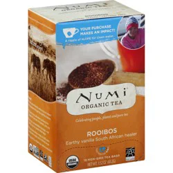 Numi Organic Rooibos Herbal Tea Bags, 18 count