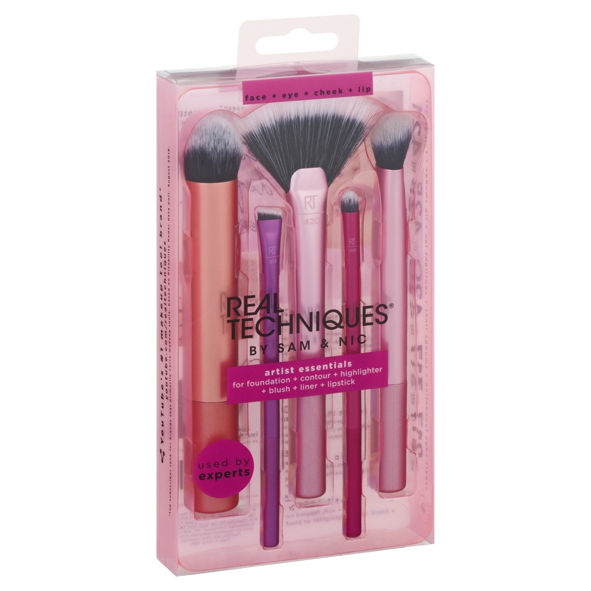 slide 7 of 9, Real Techniques Artist Essentials Brush Set - 5pc, 5 ct