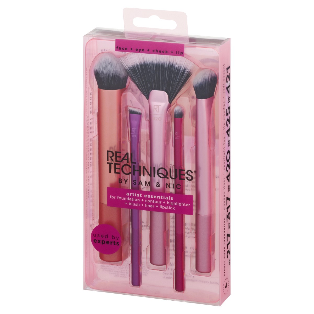 slide 4 of 9, Real Techniques Artist Essentials Brush Set - 5pc, 5 ct